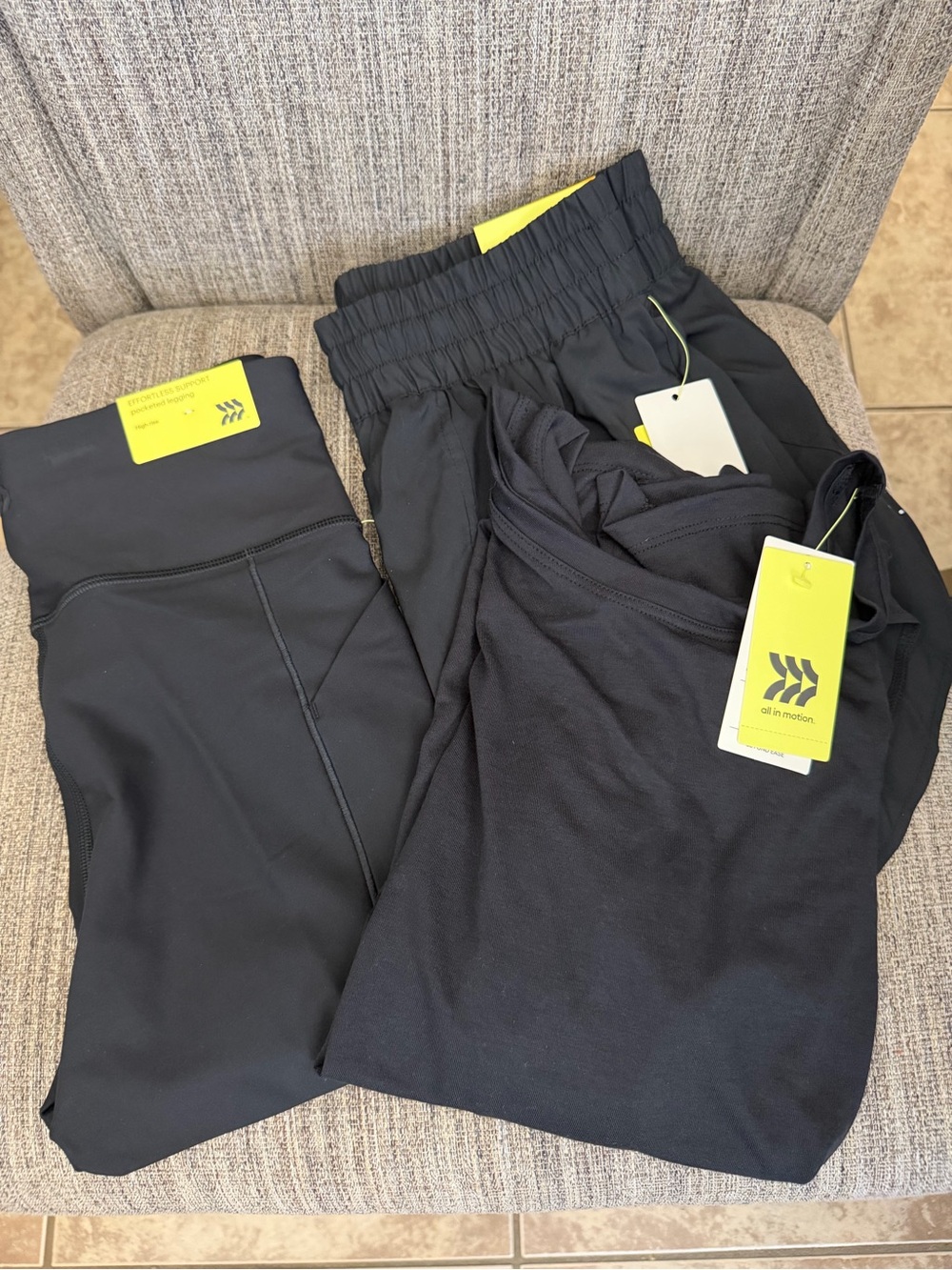 all in motion Black Leggings & Shorts Bundle~ NWT S